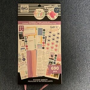 The happy planner fitness sticker sheets